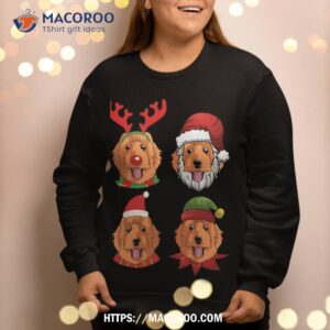 cute golden doodle christmas sweatshirt santa dog gift sweatshirt 2