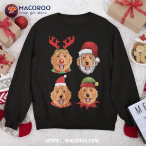 Cute Golden Doodle Christmas Sweatshirt Santa Dog Gift