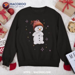 Cute Snowman With Snowflakes Gift For Christmas Sweatshirt