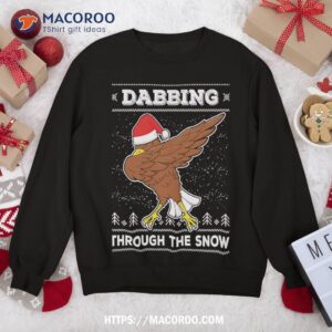 Dabbing Through The Snow Santa Eagle Ugly Christmas Sweater Sweatshirt