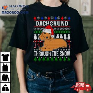 Dachshund Through The Snow Ugly Christmas Shirt