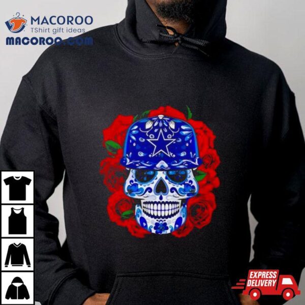 Dallas Cowboys Roses Sugar Skull Shirt