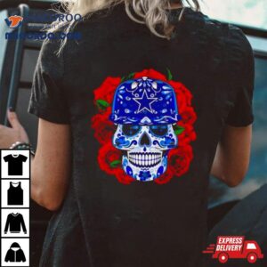 Dallas Cowboys Roses Sugar Skull Tshirt