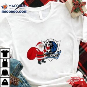 Dallas Mavericks Santa Claus Christmas Tshirt