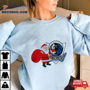 Dallas Mavericks Santa Claus Christmas Tshirt