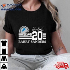 Detroit Lions Barry Sanders 20 Signature T Shirt