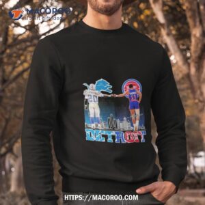 Detroit Lions Sanders And Detroit Pistons Thomas Signatures Sweatshirt