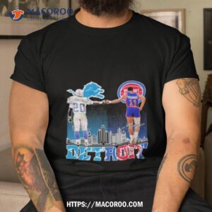 Detroit Lions Sanders And Detroit Pistons Thomas Signatures Shirt