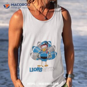 Detroit Lions Turkey Lionsgiving Thanksgiving Tank Top