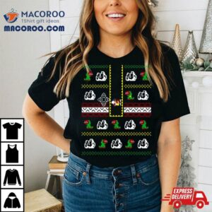 Dig Dustin Stranger Things Christmas Pattern Holiday Shirt