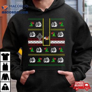 Dig Dustin Stranger Things Christmas Pattern Holiday Tshirt