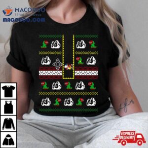 Dig Dustin Stranger Things Christmas Pattern Holiday Tshirt