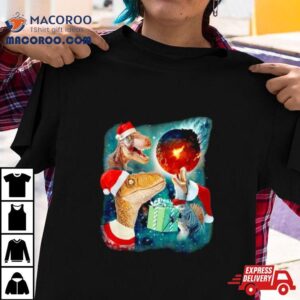 Dinosaur Santa Hat T Rexmas Shirt