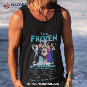 Disney Frozen 10th Anniversary 2013 2023 Thank You For The Memories Signatures T Shirt 3 Disney Frozen 10th Anniversary 2013 2023 Thank You For The Memories Signatures Tank Top