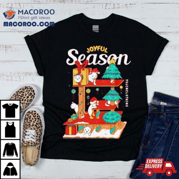 Dog Joyful Season Merry Christmas Shirt