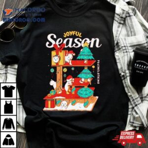 Dog Joyful Season Merry Christmas Tshirt