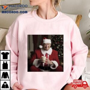 Donald Trump Santa Claus Drinkin’ Milk Christmas 2023 Shirt