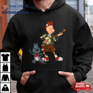 Doug Playing Guitar With Porkchop Shirt