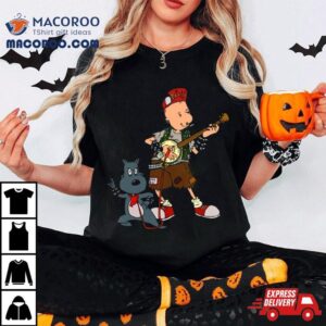 Doug Playing Guitar With Porkchop Tshirt