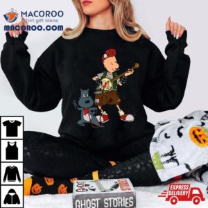 Doug Playing Guitar With Porkchop Tshirt