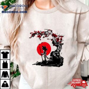 Dragon Ball Cherry Blossom Red Sun Japanese Anime Shirt