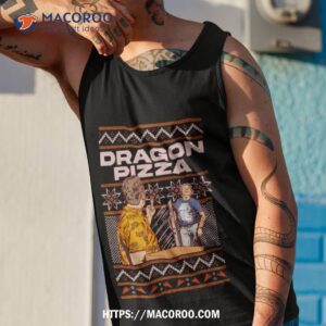 Dragon Pizza Ugly Christmas Tank Top 1