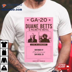 Duane Betts And Palmetto Motel Live In Concert The Casbah San Diego Ca 19 11 2023 Poster Sweatshirt