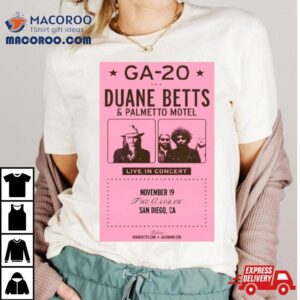 Duane Betts And Palmetto Motel Live In Concert The Casbah San Diego Ca Poster Sweat Tshirt