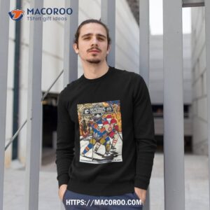 Edmonton Oilers Vs Calgary Flames Phenom Gallery 2023 Nhl Heritage Serigraph Poster Sweatshirt 1