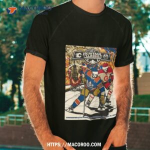 Edmonton Oilers Vs. Calgary Flames Phenom Gallery 2023 Nhl Heritage Serigraph Poster T Shirt