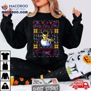 Eleven From Stranger Things Christmas Pattern Shirt