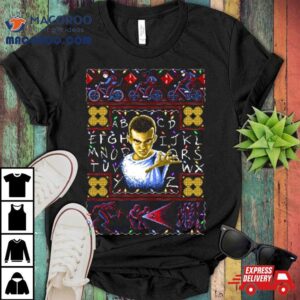 Eleven From Stranger Things Christmas Pattern Tshirt