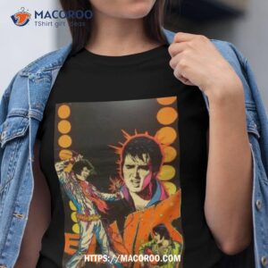 Elvis Presley Black Light Poster Framed 1975 T Shirt