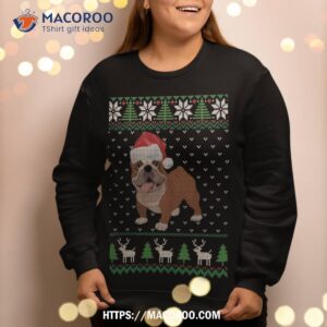 English Bulldog Ugly Christmas Sweater Sweat Sweatshirt 2