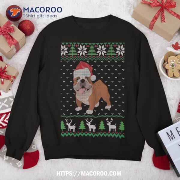 English Bulldog Ugly Christmas Sweater Sweatshirt