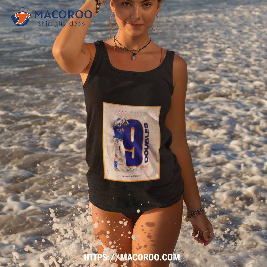 Evan Carter 9 Rangers Doubles 2023 Postseason Shirt Evan Carter 9 Rangers Doubles 2023 Postseason Shirt