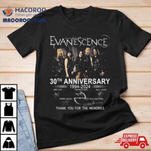 Evanescence 30th Anniversary 1994 – 2024 Thank You For The Memories Signatures Shirt