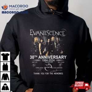 Evanescence 30th Anniversary 1994 – 2024 Thank You For The Memories Signatures Shirt 2 Evanescence Th Anniversary Thank You For The Memories Signatures Tshirt