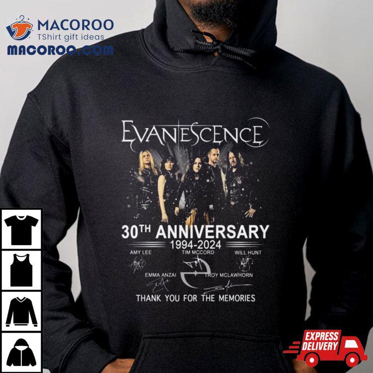 Evanescence 30th Anniversary 1994 – 2024 Thank You For The Memories Signatures Shirt Evanescence 30th Anniversary 1994 – 2024 Thank You For The Memories Signatures Shirt