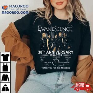 Evanescence 30th Anniversary 1994 – 2024 Thank You For The Memories Signatures Shirt 4 Evanescence Th Anniversary Thank You For The Memories Signatures Tshirt