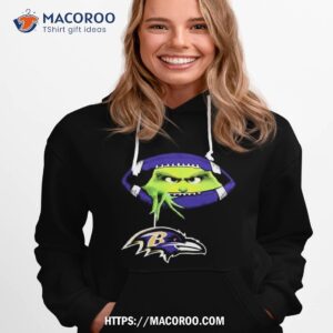 Ew People The Grinch Hold Baltimore Ravens Logo Hoodie 1
