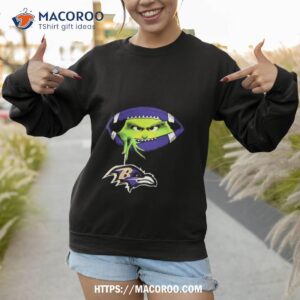 Ew People The Grinch Hold Baltimore Ravens Logo Sweatshirt 1