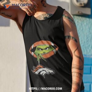 Ew People The Grinch Hold Denver Broncos Logo Shirt 3 Ew People The Grinch Hold Denver Broncos Logo Tank Top 1