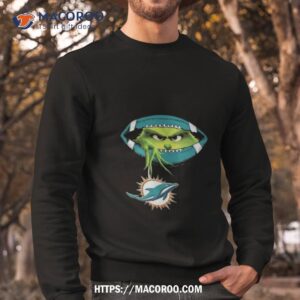 Ew People The Grinch Hold Miami Dolphins Logo Sweatshirt