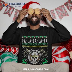 fa la la la valhalla la viking god ugly christmas sweatshirt sweatshirt 3