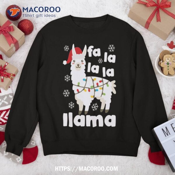 Fa La Llama Christmas Falala Cute Kawaii Snow Lamb Sweatshirt