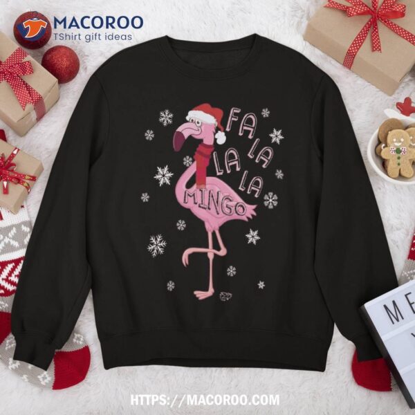 Fa La Mingo Funny Pink Flamingo Christmas Sweatshirt