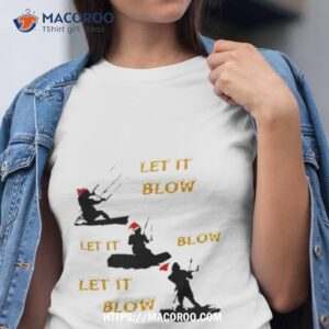 Festive Christmas Seasonal Holiday Kitesurfing Shirt