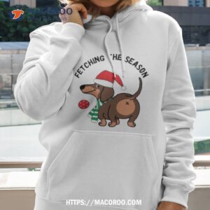 Fetching The Season Christmas Dog Humor Shirt