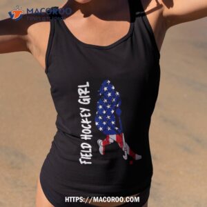 field hockey girl american flag shirt tank top 2